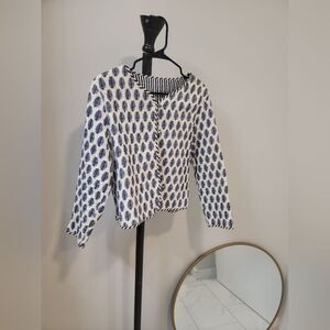 Indian Kantha Print Bohemian Reversible Jacket In Small